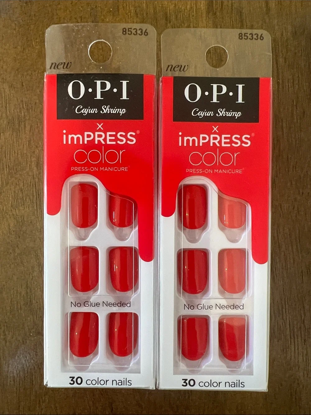 OPI x Impress 6 Press-On Nails Alpine Snow, Strawberry Margarita, Cajun Shrimp